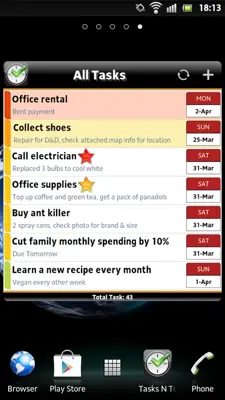 Tasks N Todos Lite android App screenshot 1