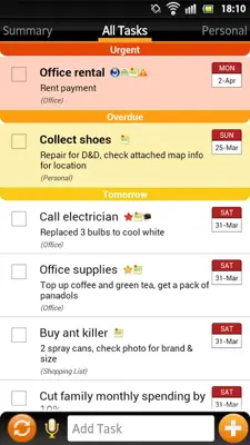 Tasks N Todos Lite android App screenshot 7